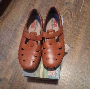 SAS Womens Tan Leather Sandals